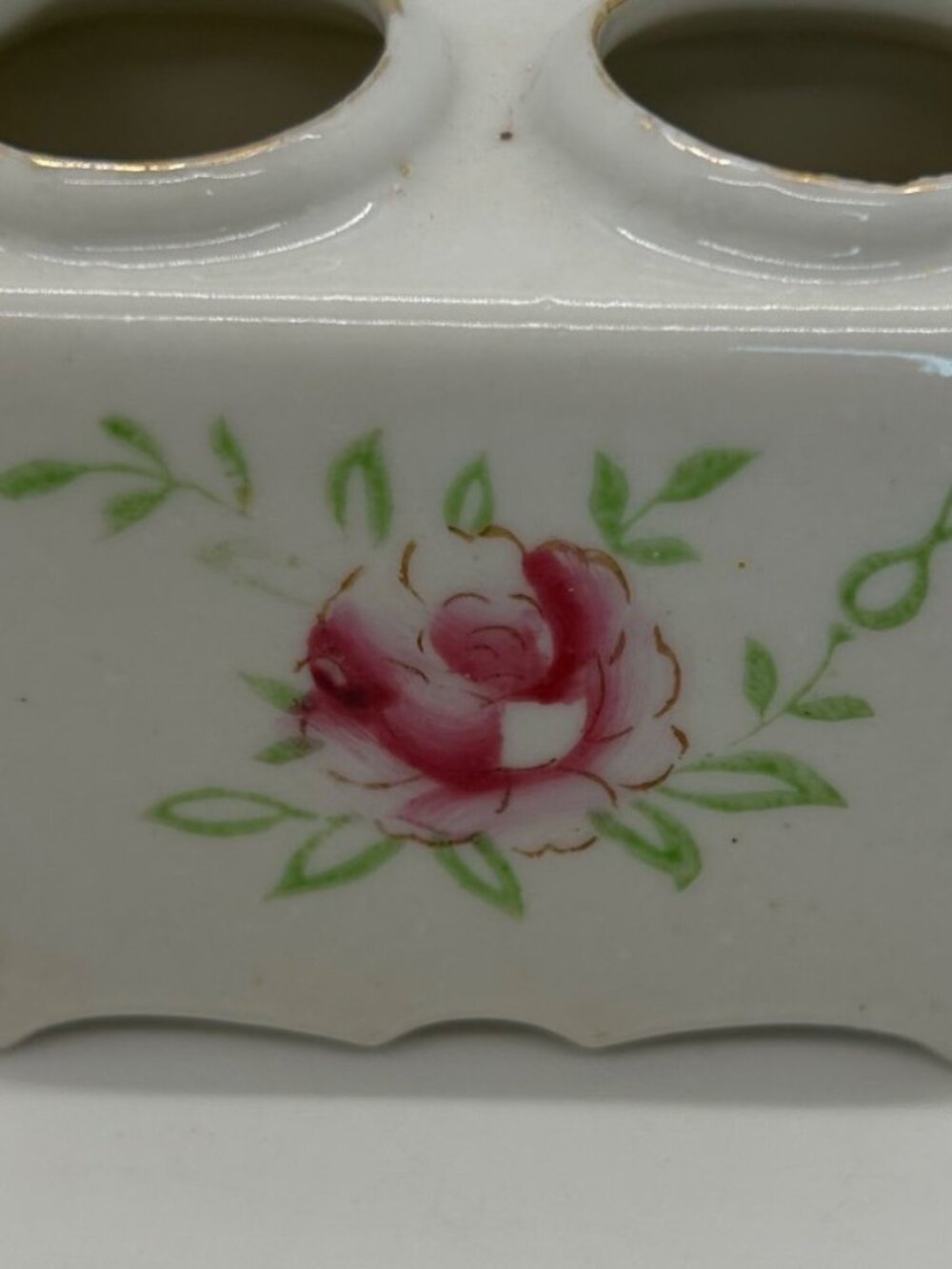 Vintage Ceramic Cat Salt & Pepper Shakers Nodders Floral Base Orange & White - Picture 11 of 16